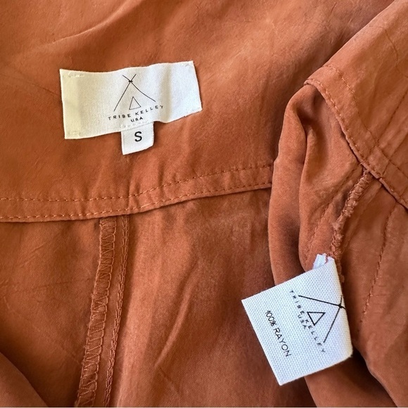 Tribe Kelley The Staff Bells Wide Leg Pants Sierra Orange Racing Stripe - Picture 7 of 8